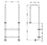 Stainless Steel Ladder Model LU - Durable and Sturdy